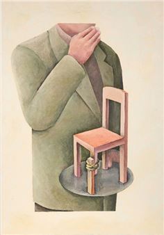 Man with a chair , 1993 - Jörg Mandernach