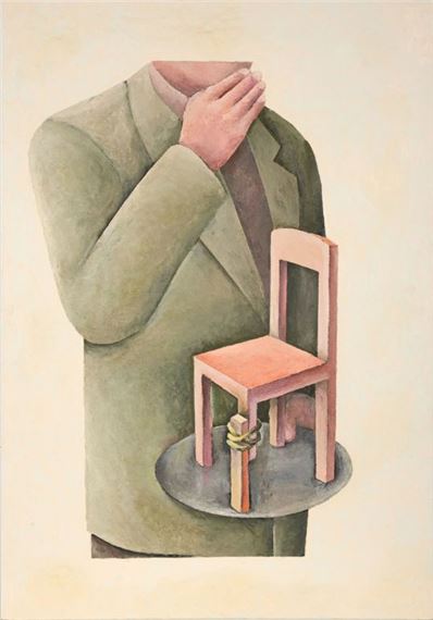 Man with a chair , 1993 - Jörg Mandernach