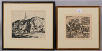 2 etchings - Edgar Owen Jennings