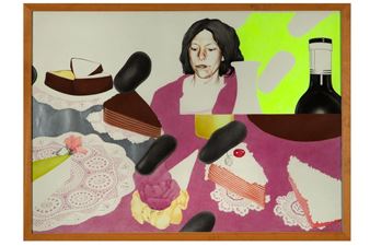 Sans titre Felt pen and mixed media on paper - Pascale Robert