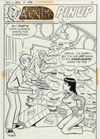 Dan DeCarlo and Rudy Lapick Archie's Pals 'n' Gals #75 Archie Pin-Up Illustration Original Art (Archie, 1973) - Dan Decarlo