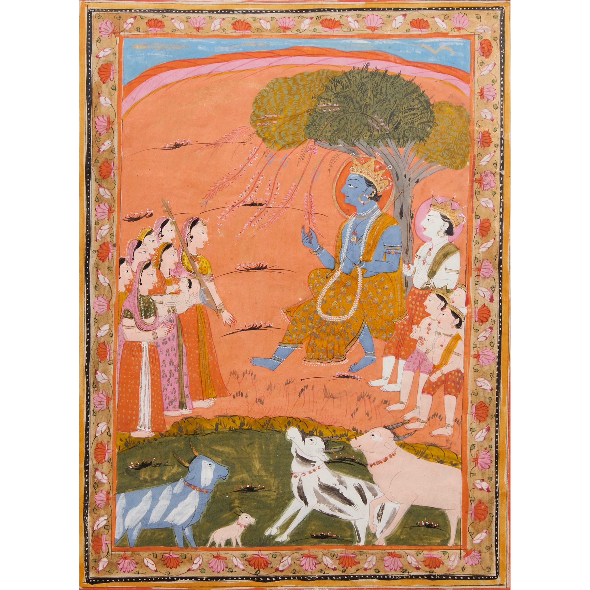A Painting from a Ragamala Series, 19th Century - Rajasthan School, 19th Century