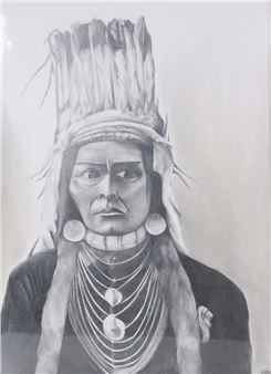 Portret van een indiaan - Robert Hogervorst