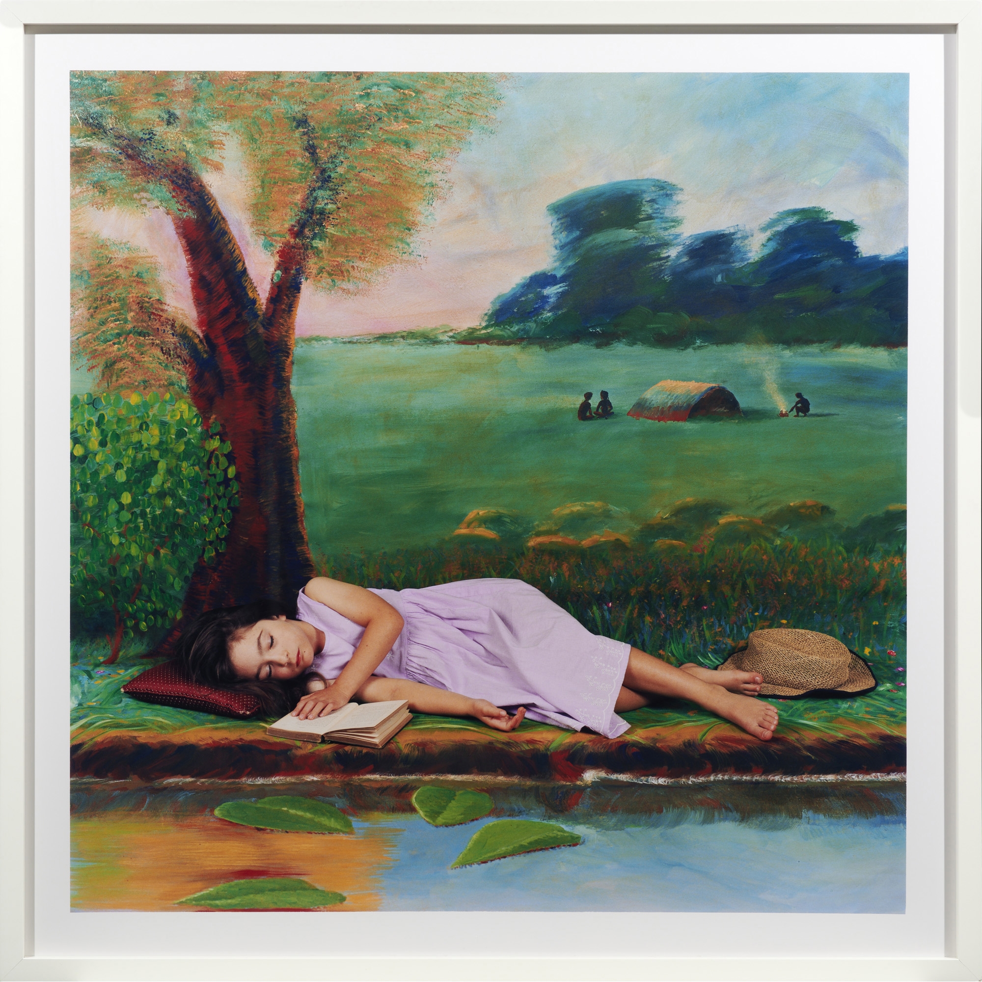 Artwork by Polixeni Papapetrou, Olympia as Alice Dreaming by the Riverbank 2003, Made of print