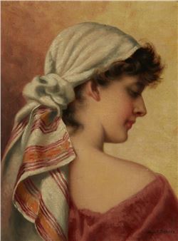 Woman with headscarf - Hugo Possner