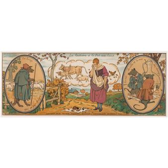 La laitière et le Pot-au-lait - Jules Courvoisier