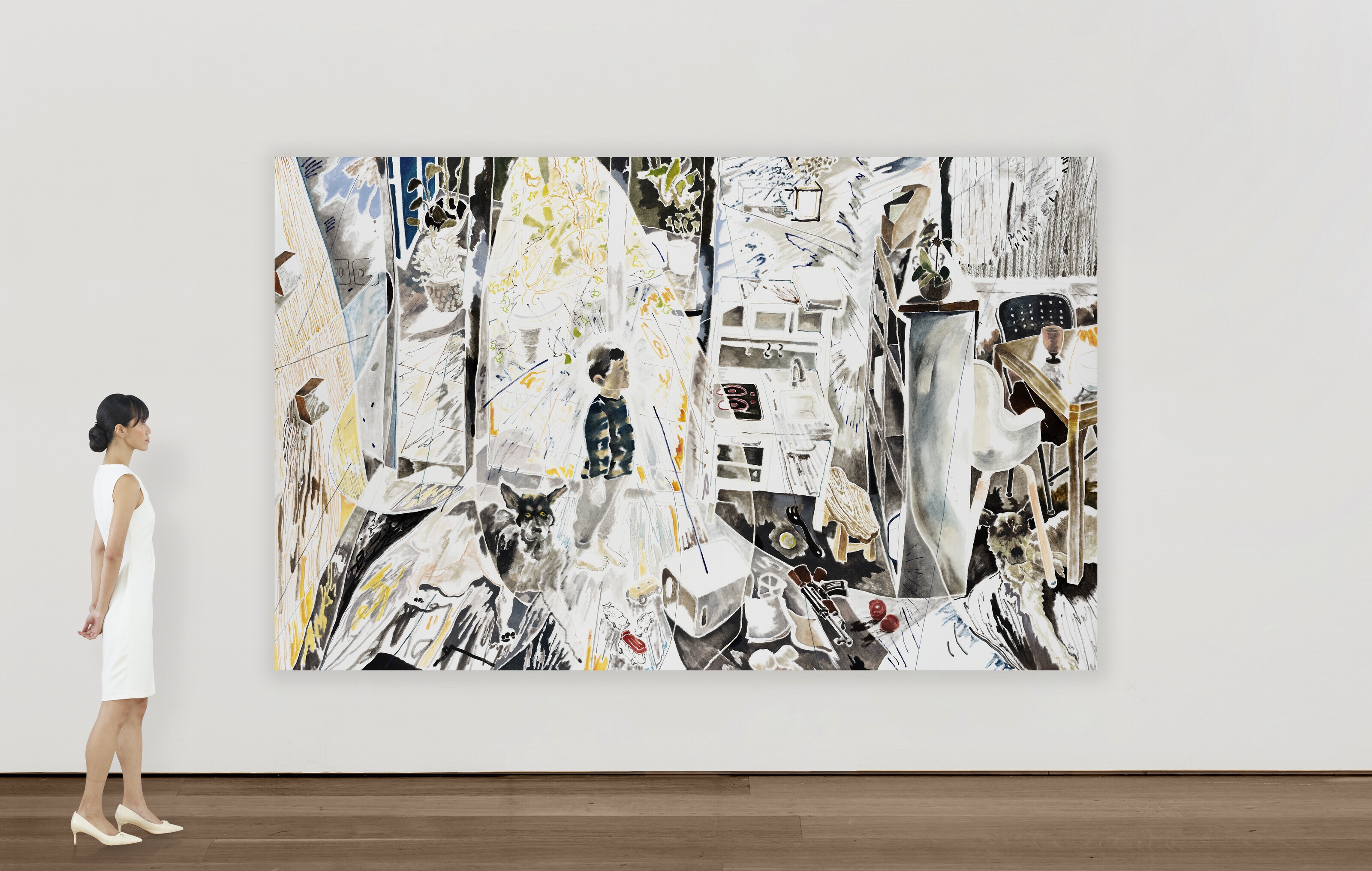 Artwork by Chris Huen Sin Kan, Balltsz, Joel and Muimui, Made of oil on canvas