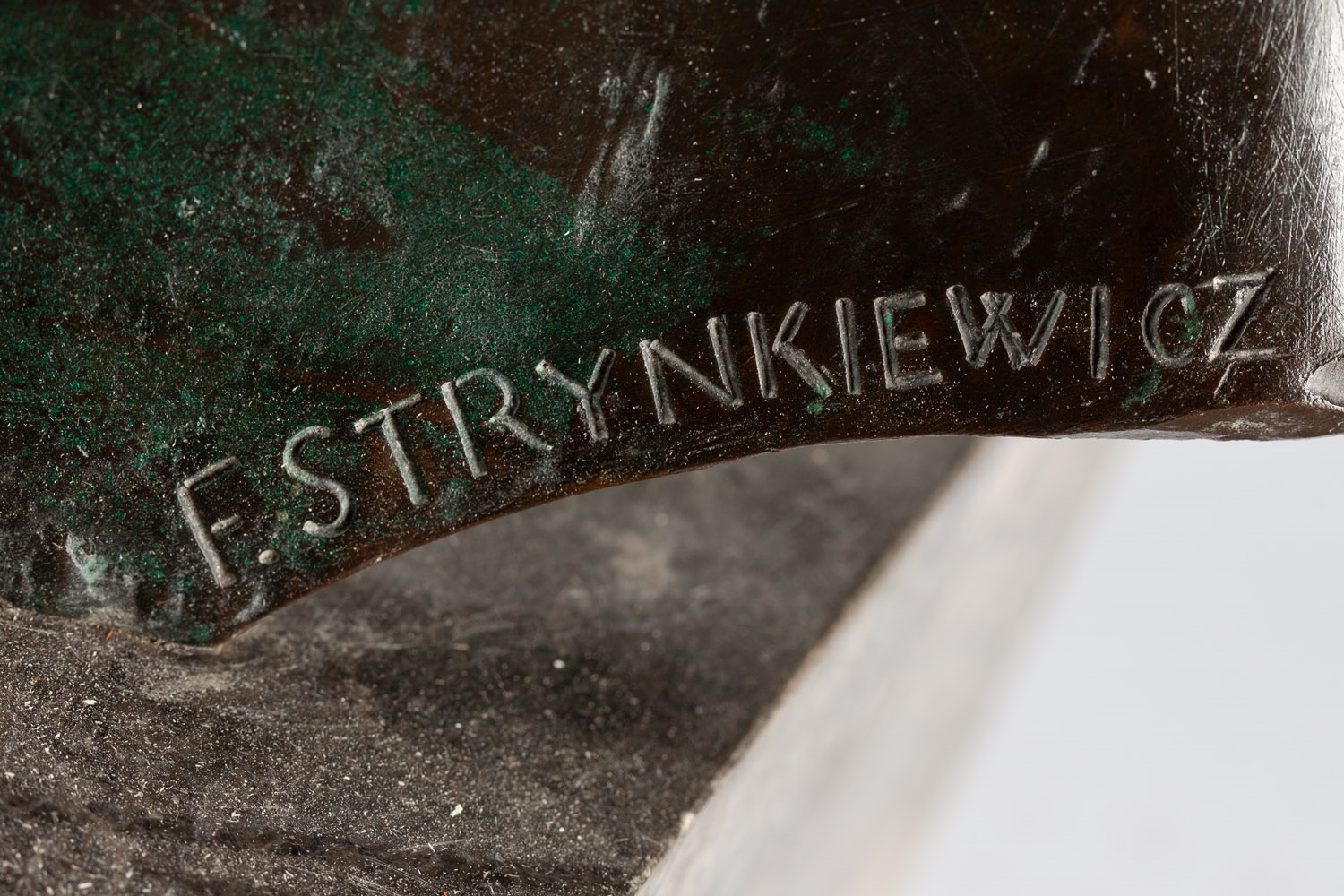 Artwork by Franciszek Strynkiewicz, Jozef Pilsudski, Made of marble