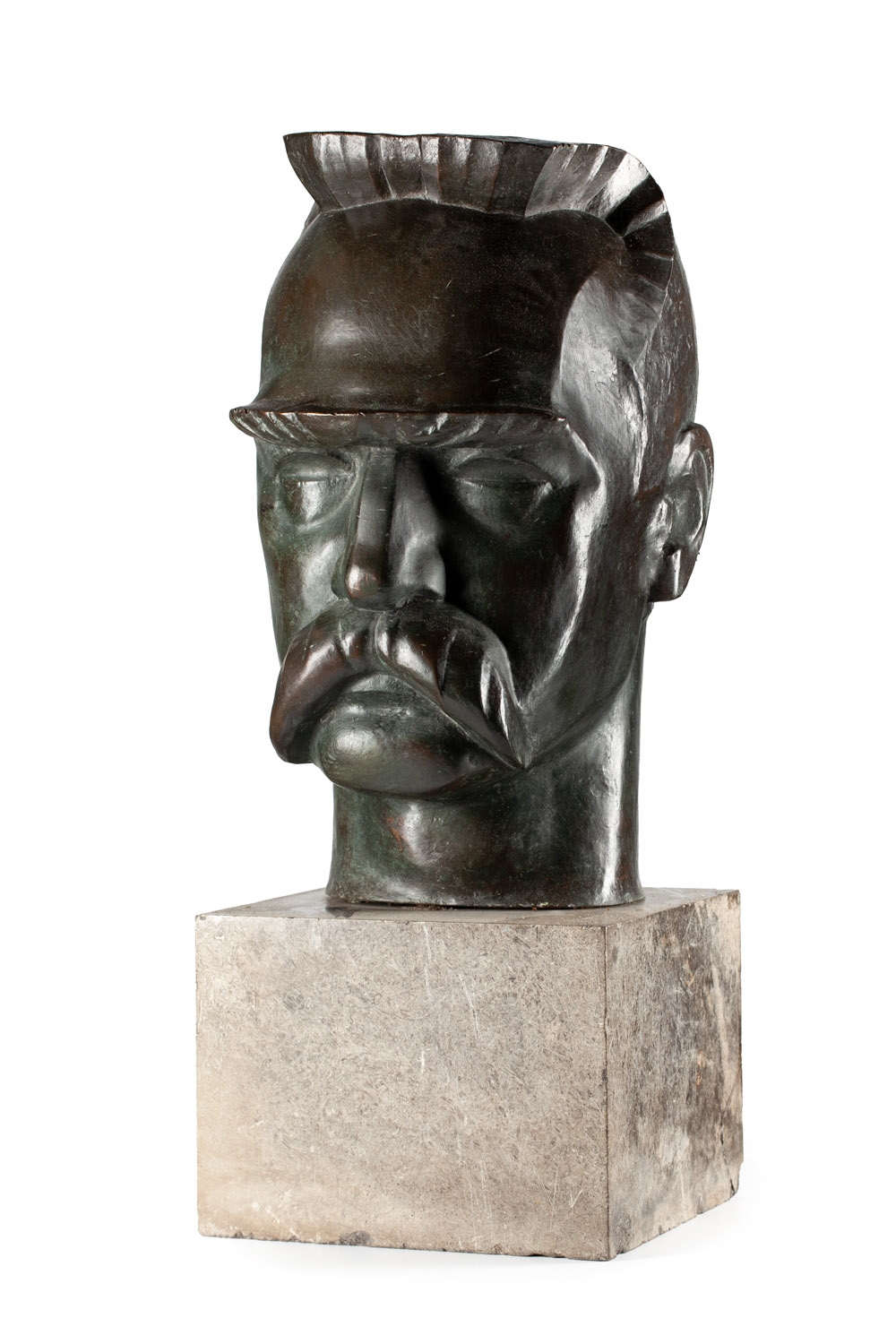 Artwork by Franciszek Strynkiewicz, Jozef Pilsudski, Made of marble