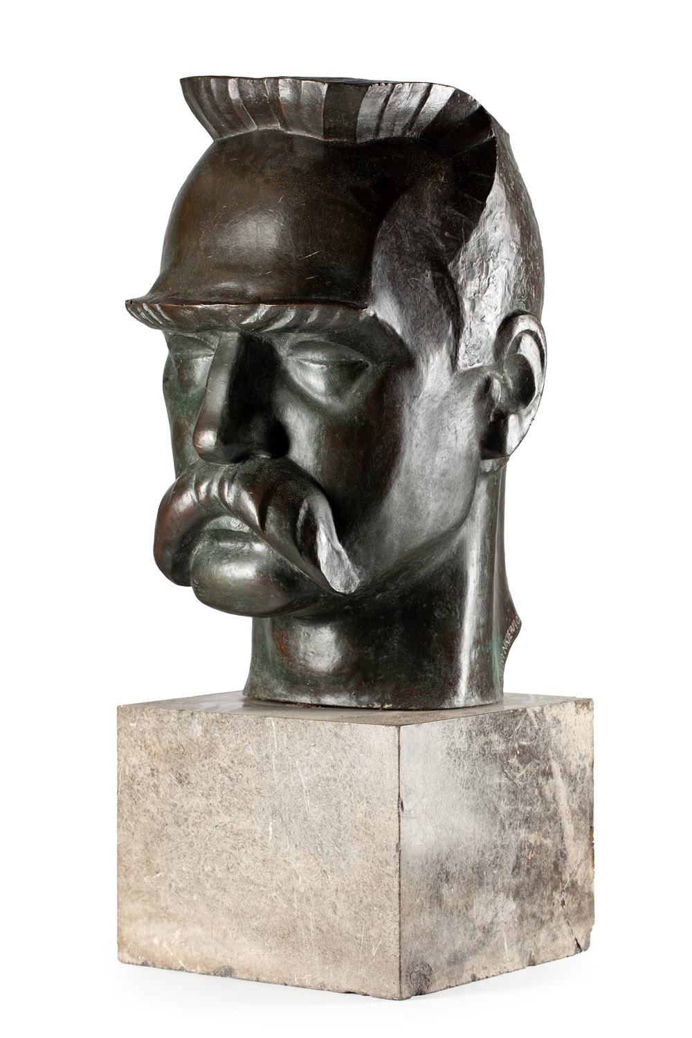 Artwork by Franciszek Strynkiewicz, Jozef Pilsudski, Made of marble