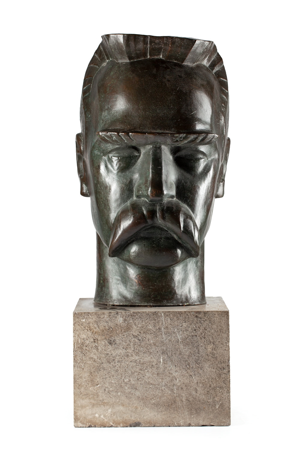 Artwork by Franciszek Strynkiewicz, Jozef Pilsudski, Made of marble