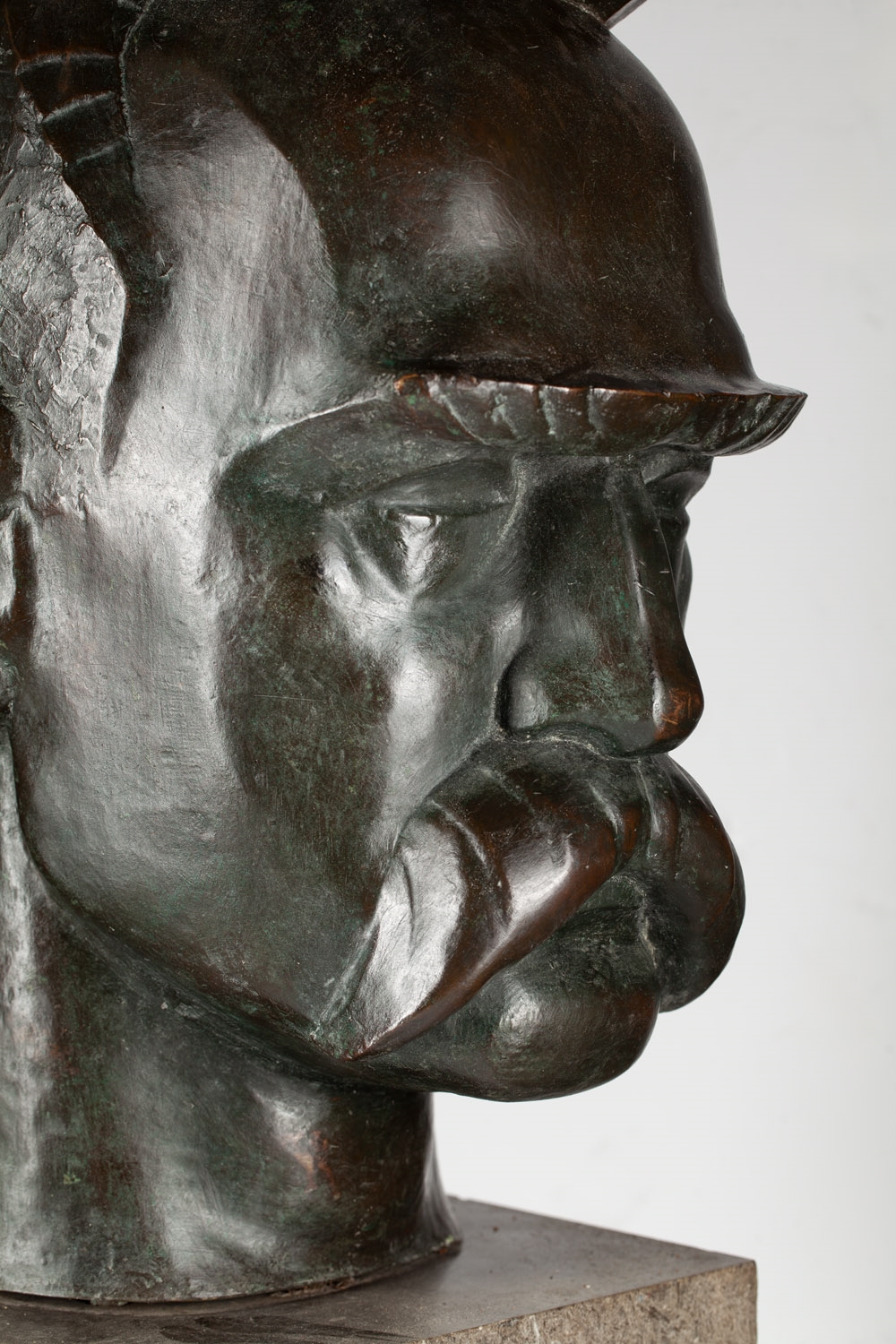 Artwork by Franciszek Strynkiewicz, Jozef Pilsudski, Made of marble