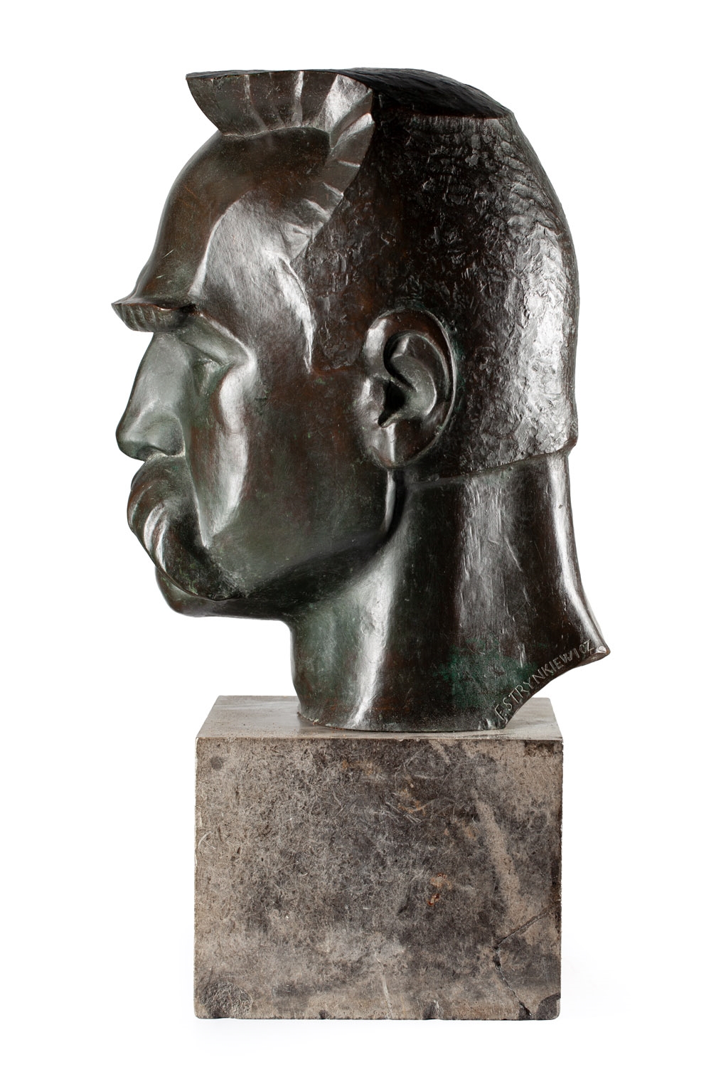 Artwork by Franciszek Strynkiewicz, Jozef Pilsudski, Made of marble