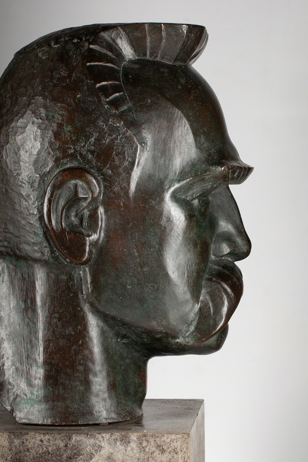 Artwork by Franciszek Strynkiewicz, Jozef Pilsudski, Made of marble