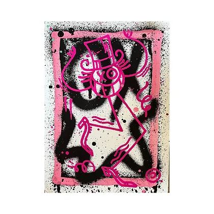 André Saraiva | Pink Mr A on spray (2023) | MutualArt