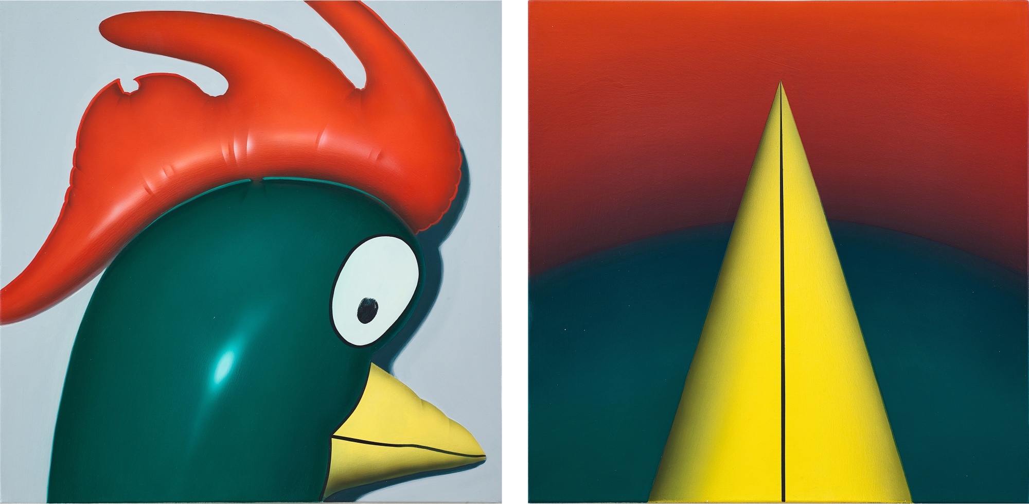 Peep at Two Worlds With One Eye - 1 (Diptych) by Sun Yitian, dated 2021