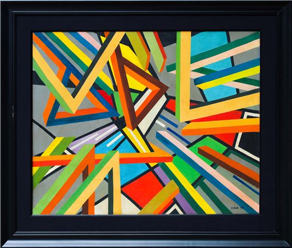 Handrio | Abstraksi Geometri Ruang (1990) | MutualArt