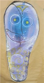 Un petit bonhomme qui pleure des larmes bleu-azur - Nice Art