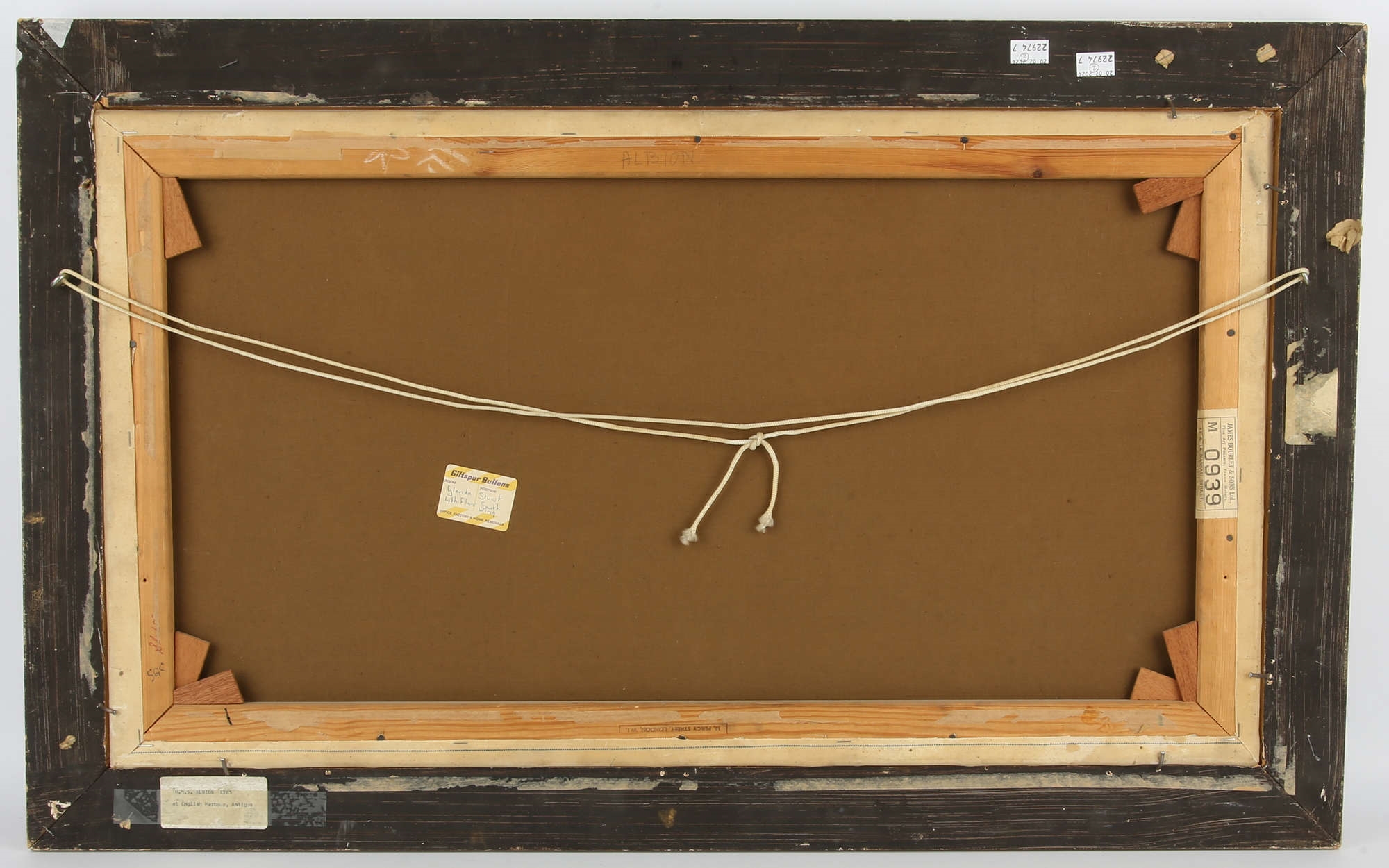 Artwork by Harold Wyllie, H.M.S. Albion in English Harbour, Made of oil on canvas