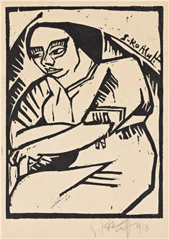 Karl Schmidt-Rottluff | Frau mit verschränkten Armen (1913