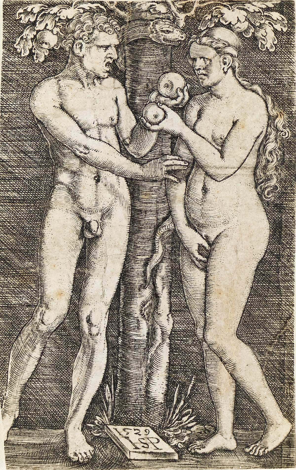 Adam and Eve by Hans Sebald Beham, 1529
