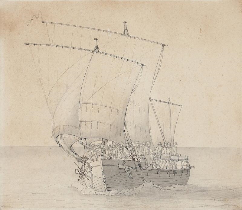 Carl Dahl | A sailing ship with three masts | MutualArt