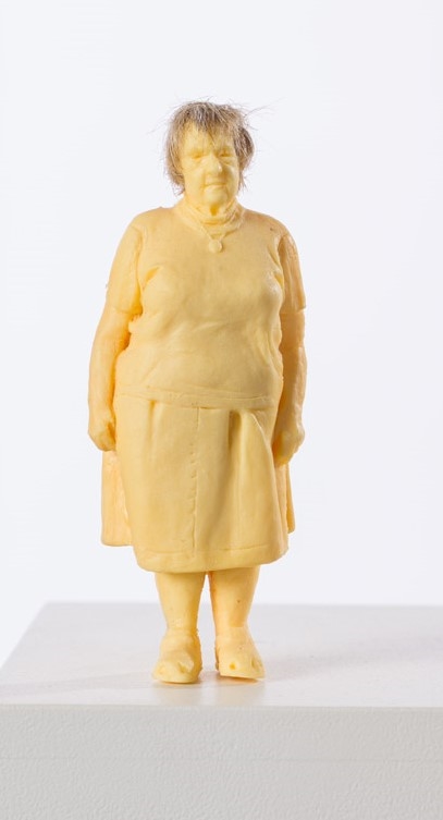 Artwork by Jeanne Silverthorne, Betty, Made of pigment on wooden base