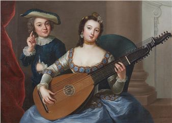 Barbara Rosina Lisiewska-de Gasc Allegory of the sense of hearing  (relined - Anna Rosina de Gasc