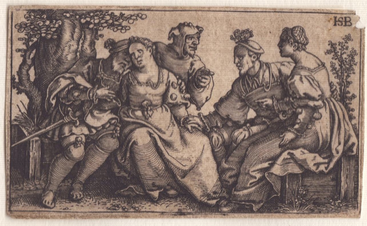 The two couples and the fool - Hans Sebald Beham