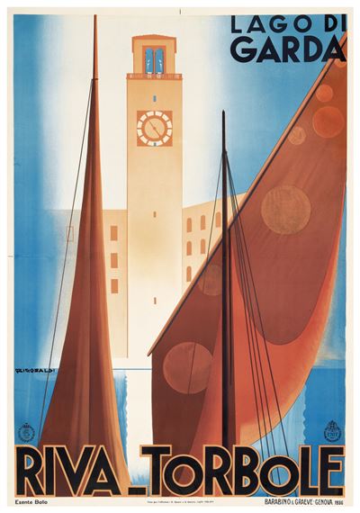 Lago di Garda / Riva Torbole by Giuseppe Riccobaldi, 1936