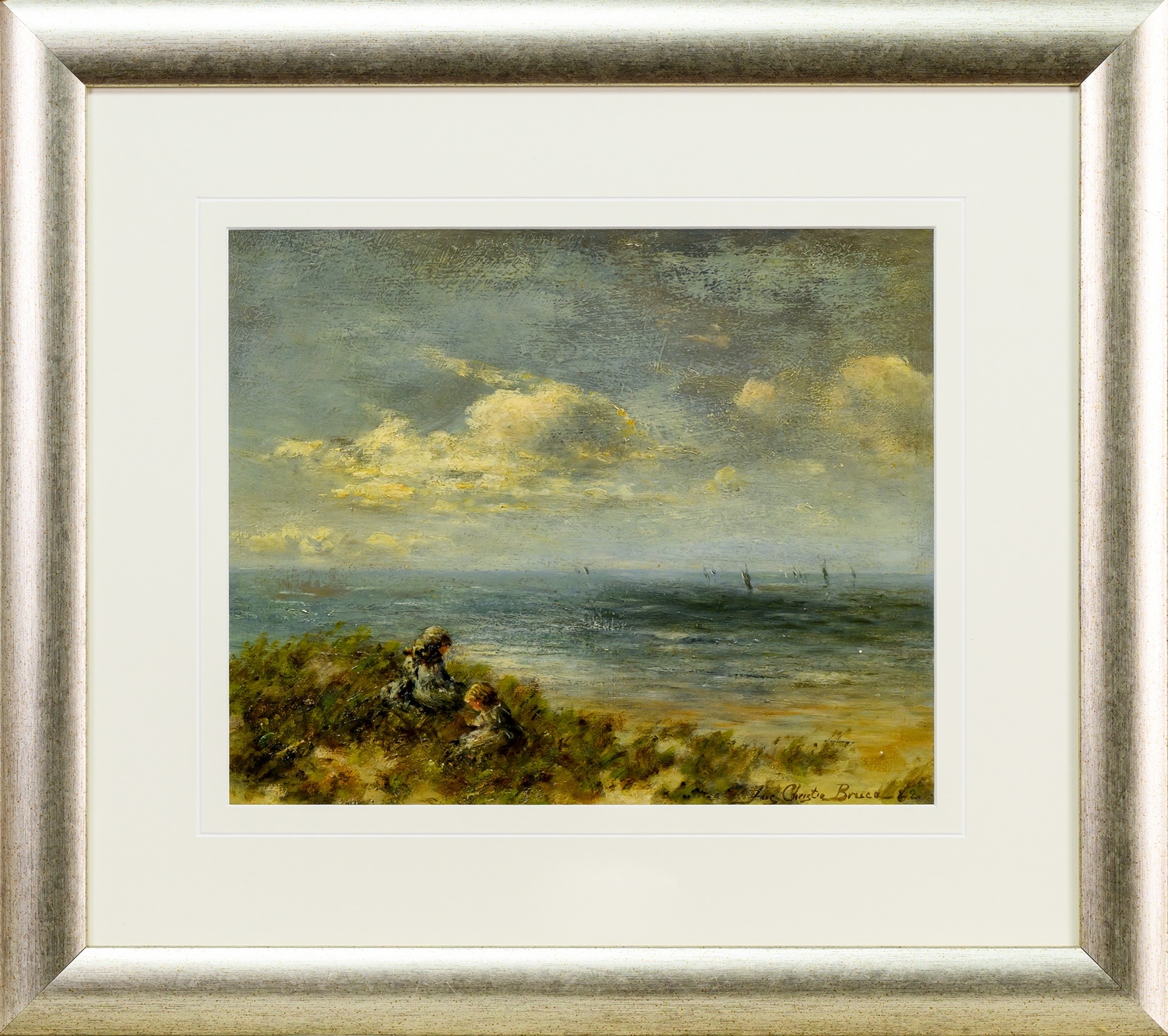 Artwork by James Christie Bruce, IN THE DUNES, CARNOUSTIE, Made of oil