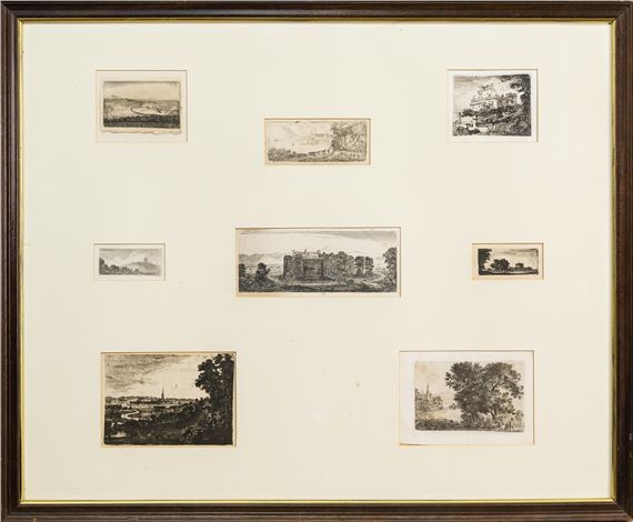 COLLECTION OF EIGHT DRYPOINTS, ETCHINGS AND AQUATINTS by John Clerk of Eldin