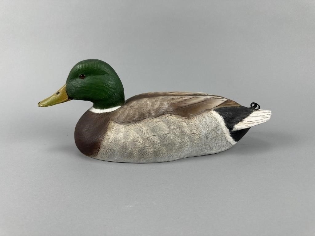 Artwork by Bob Bolle, Mallard Drake Duck Decoy