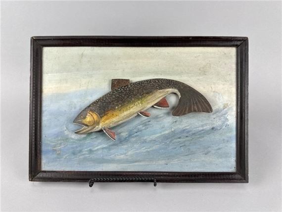 Jumping Brook Trout Plaque - John Hodge