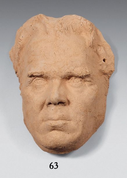 Artwork by Phillipe Besnard, Philippe BESNARD (1885-1971) Mask of Edwin Fischer, 1950 Original terracotta, signed and dated. Height: 30 cm, Made of Original terracotta