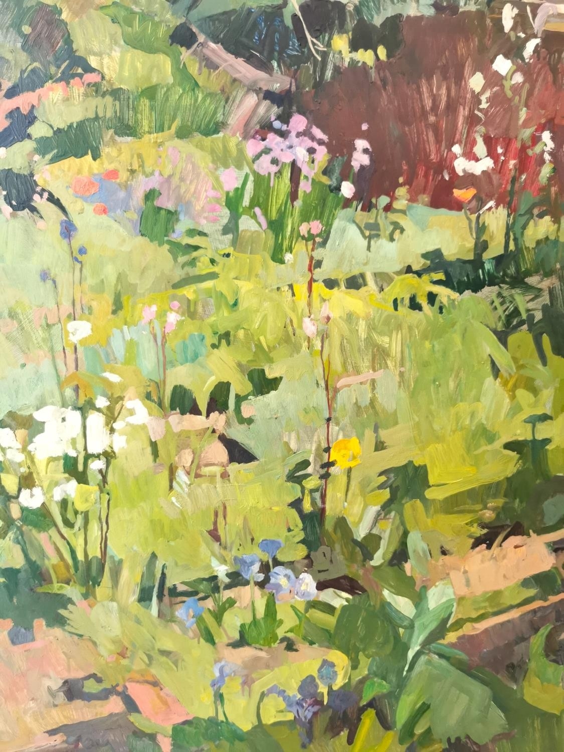 Susan Ryder | oil on board of country garden | MutualArt