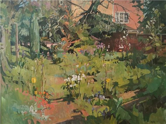 Susan Ryder | oil on board of country garden | MutualArt
