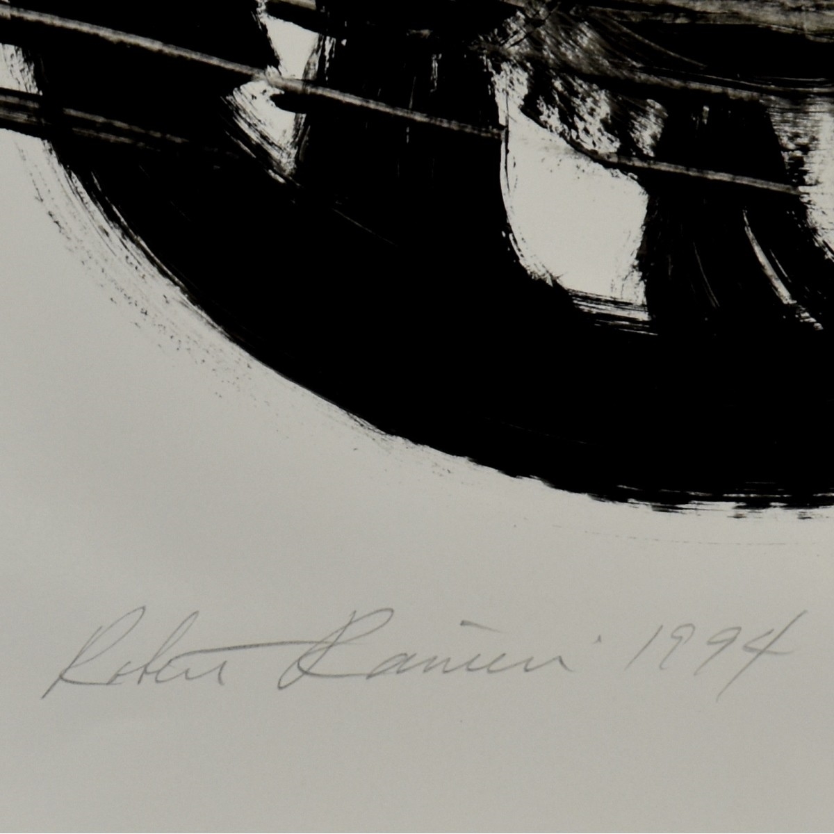 Robert Ranieri | Black and White Abstract Composition (1994) | MutualArt