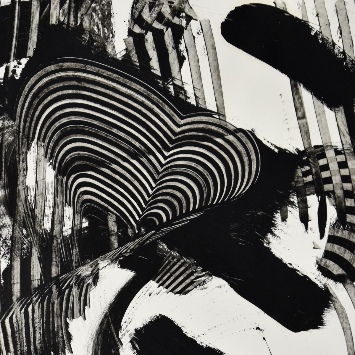Robert Ranieri | Black and White Abstract Composition (1994) | MutualArt