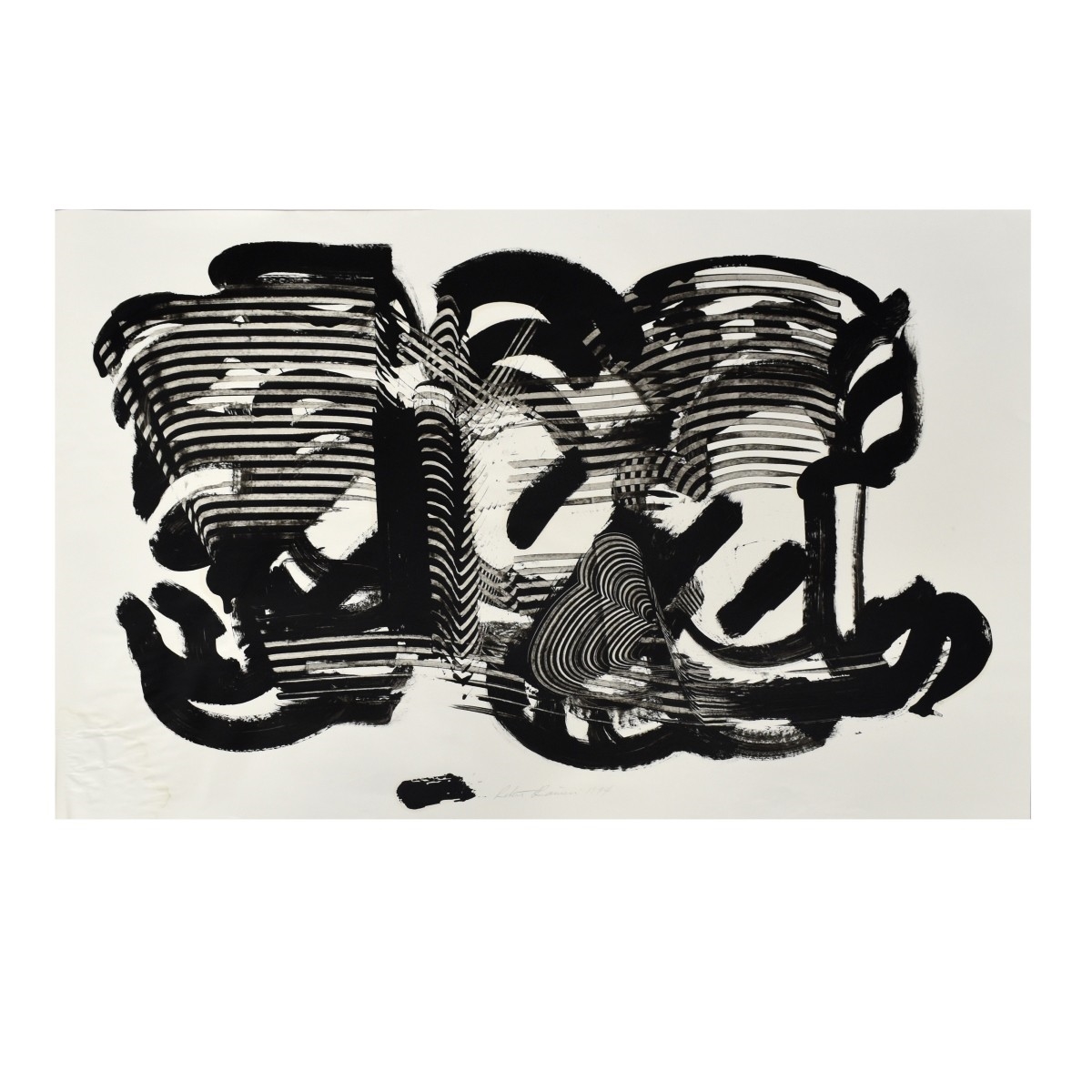 Robert Ranieri | Black and White Abstract Composition (1994) | MutualArt