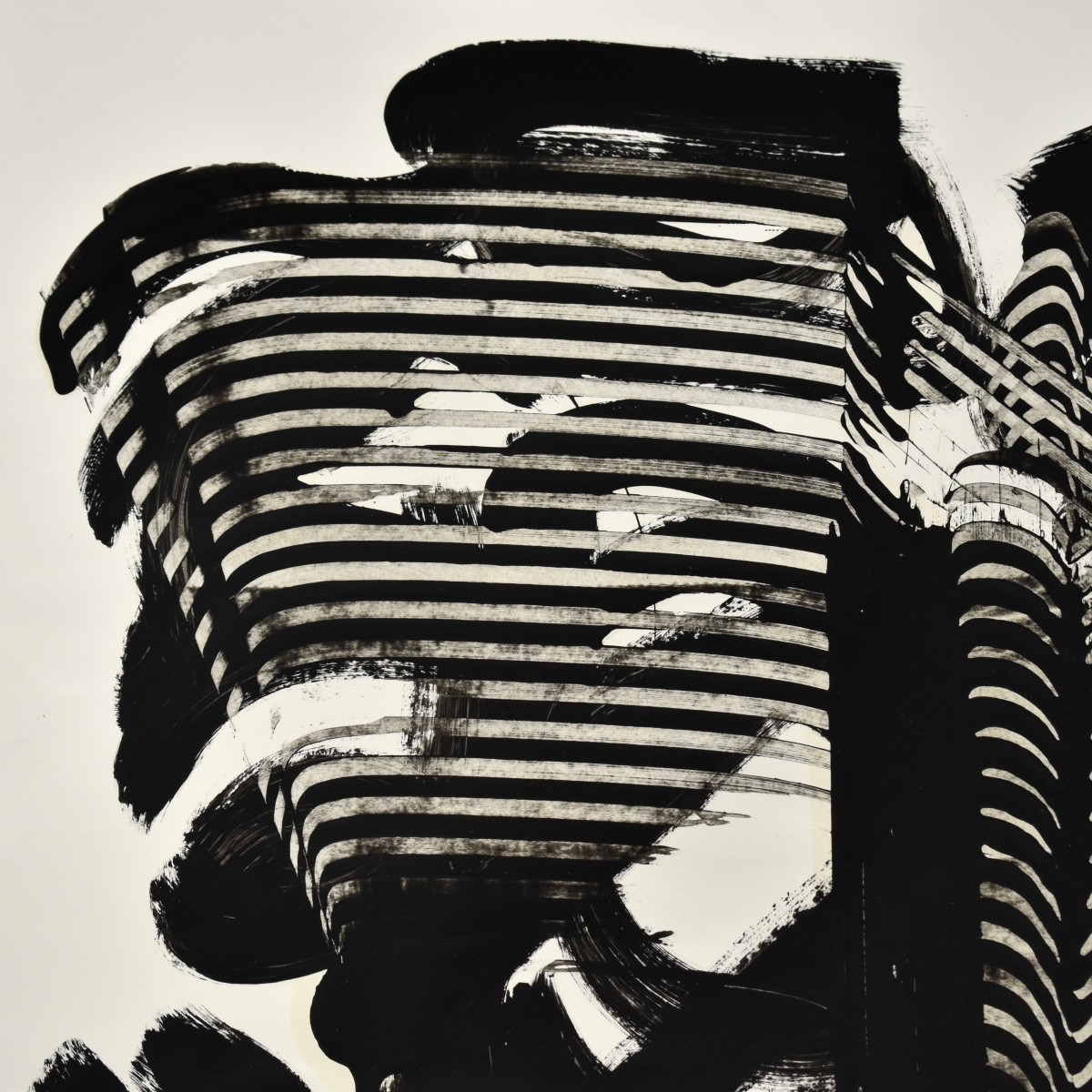 Robert Ranieri | Black and White Abstract Composition (1994) | MutualArt