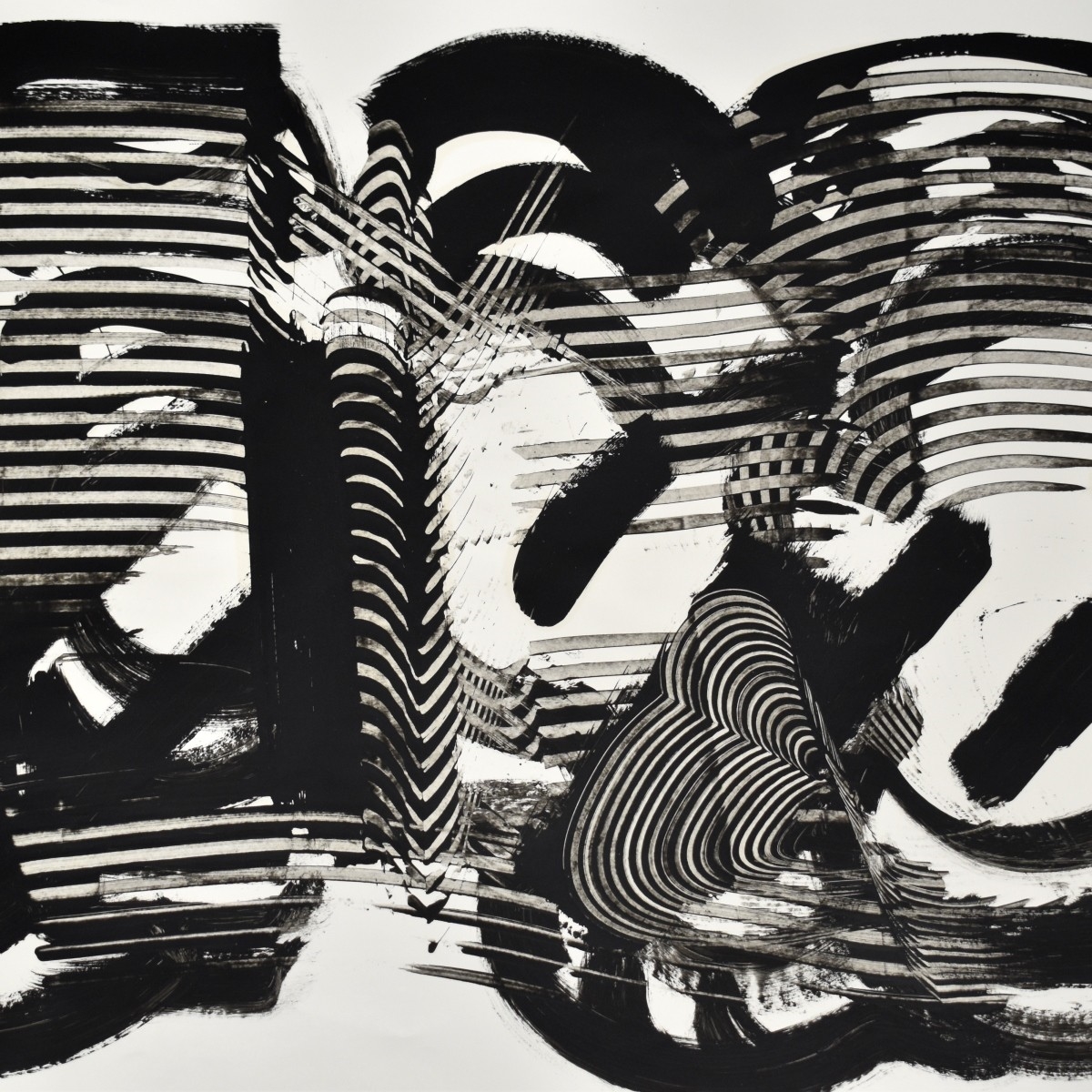 Robert Ranieri | Black and White Abstract Composition (1994) | MutualArt