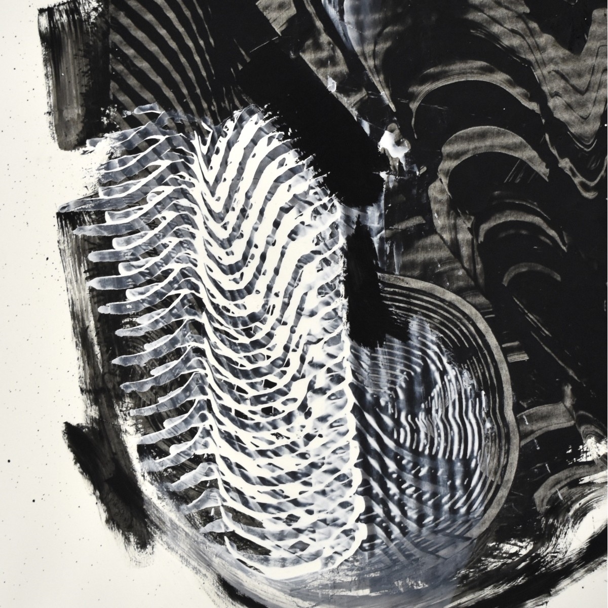 Robert Ranieri | Black and White Abstract Composition (1995) | MutualArt