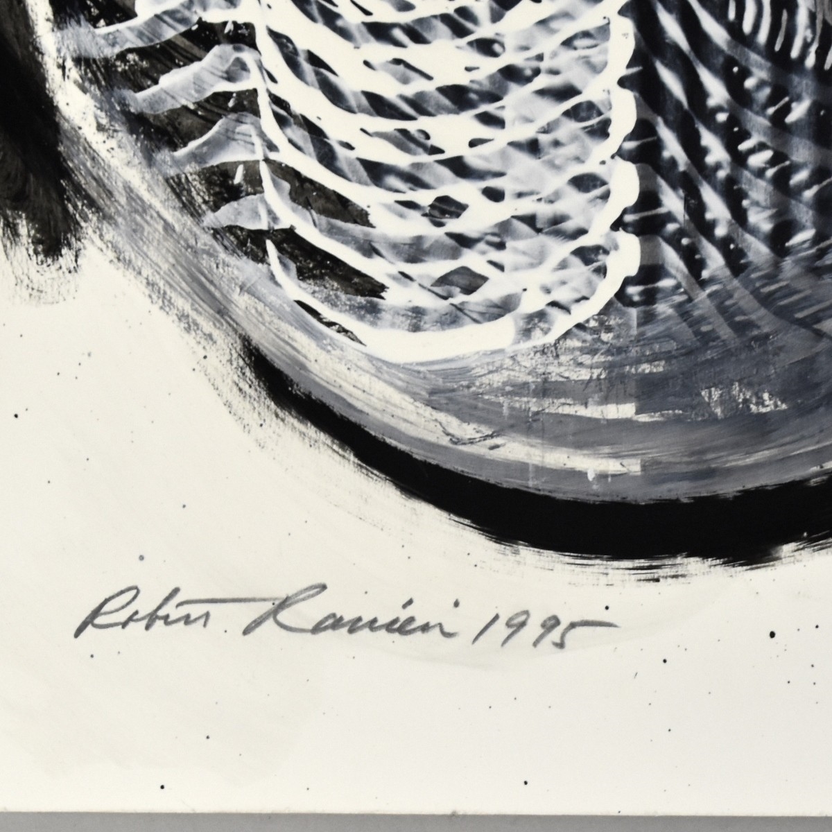 Robert Ranieri | Black and White Abstract Composition (1995) | MutualArt