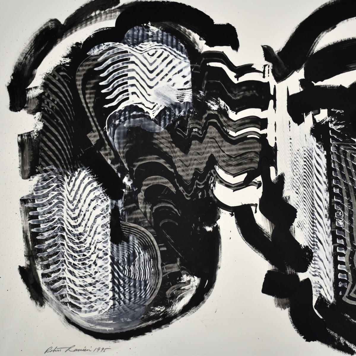 Robert Ranieri | Black and White Abstract Composition (1995) | MutualArt