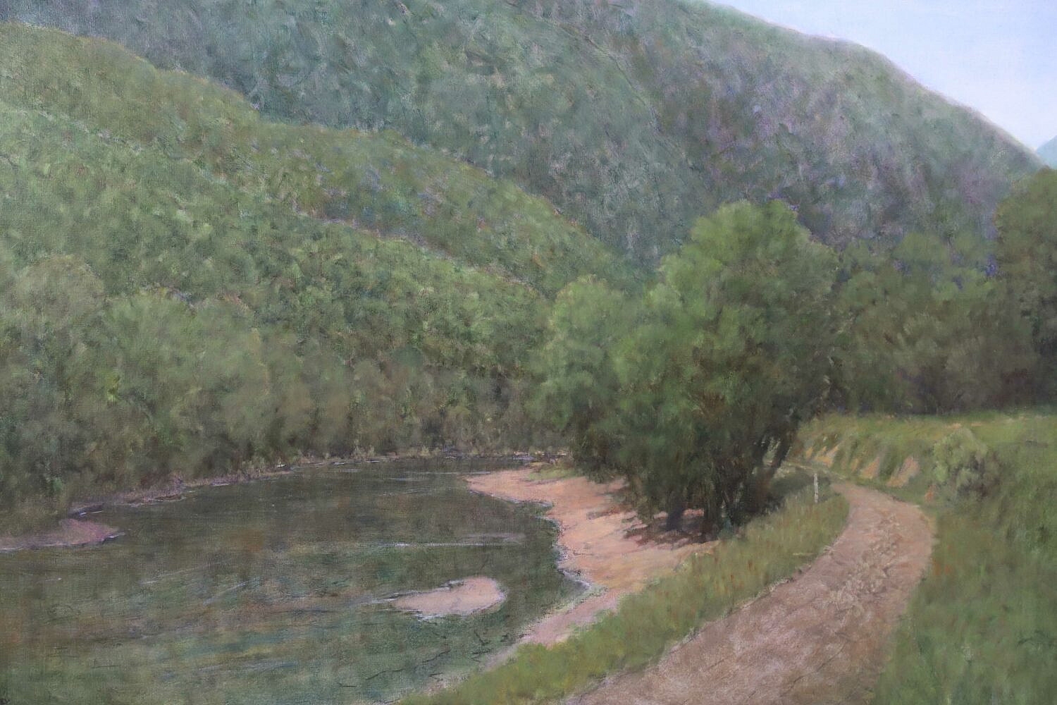 Artwork by Donald Jurney, River Landscape, Made of Oil on Canvas