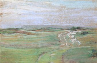 Om Nevers Head from Near the Pond - Annie Barker Folger