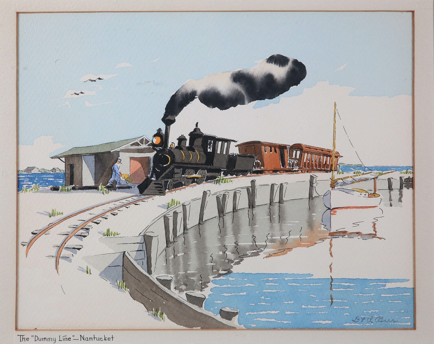 Doris Riker Beer | The Dummy Line Nantucket | MutualArt