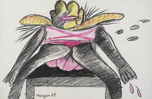 Artwork by Maryan S. Maryan, Sans titre, 1969, Made of pastel on paper