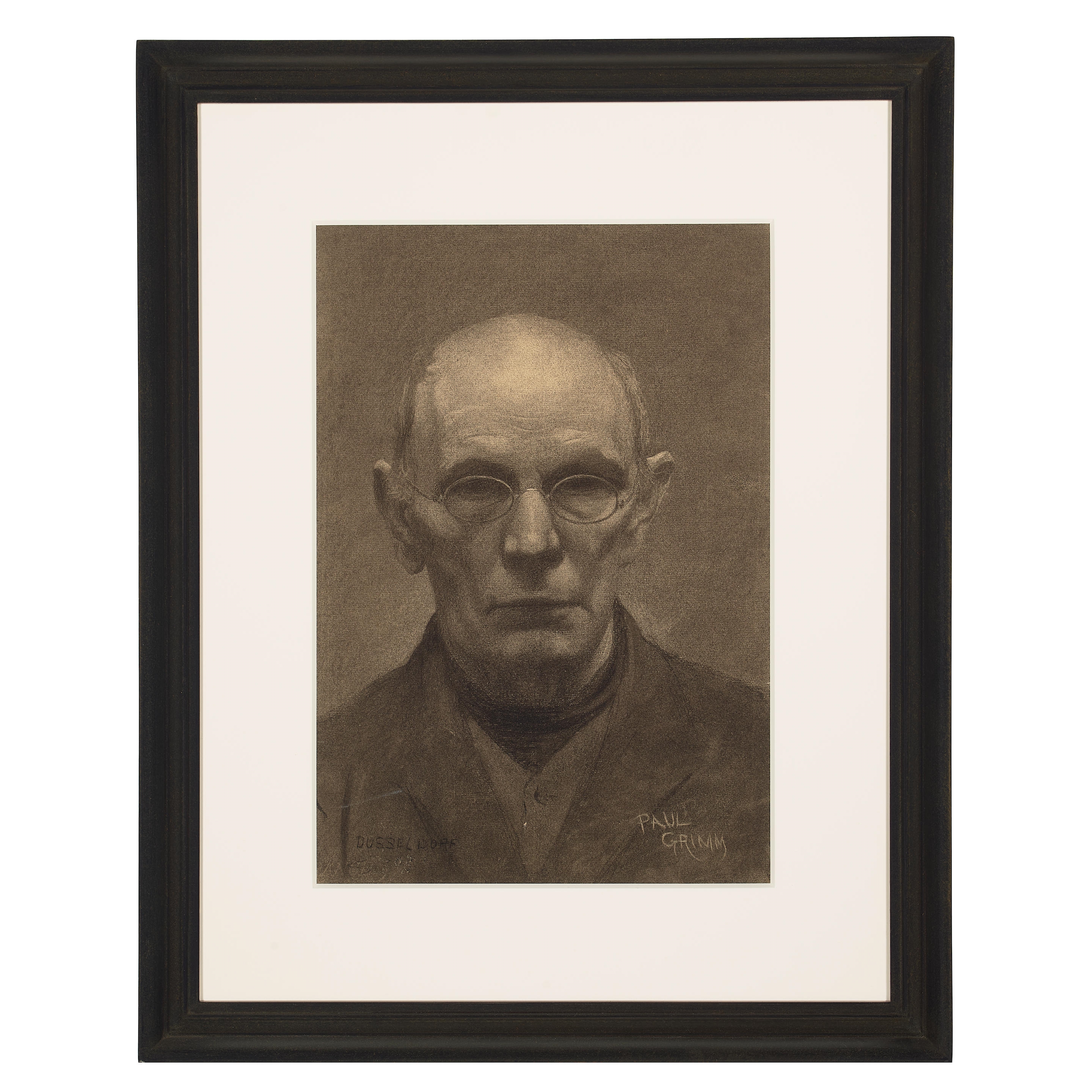 Artwork by Paul Grimm, Dusseldorf Portraits, Made of charcoal on paper